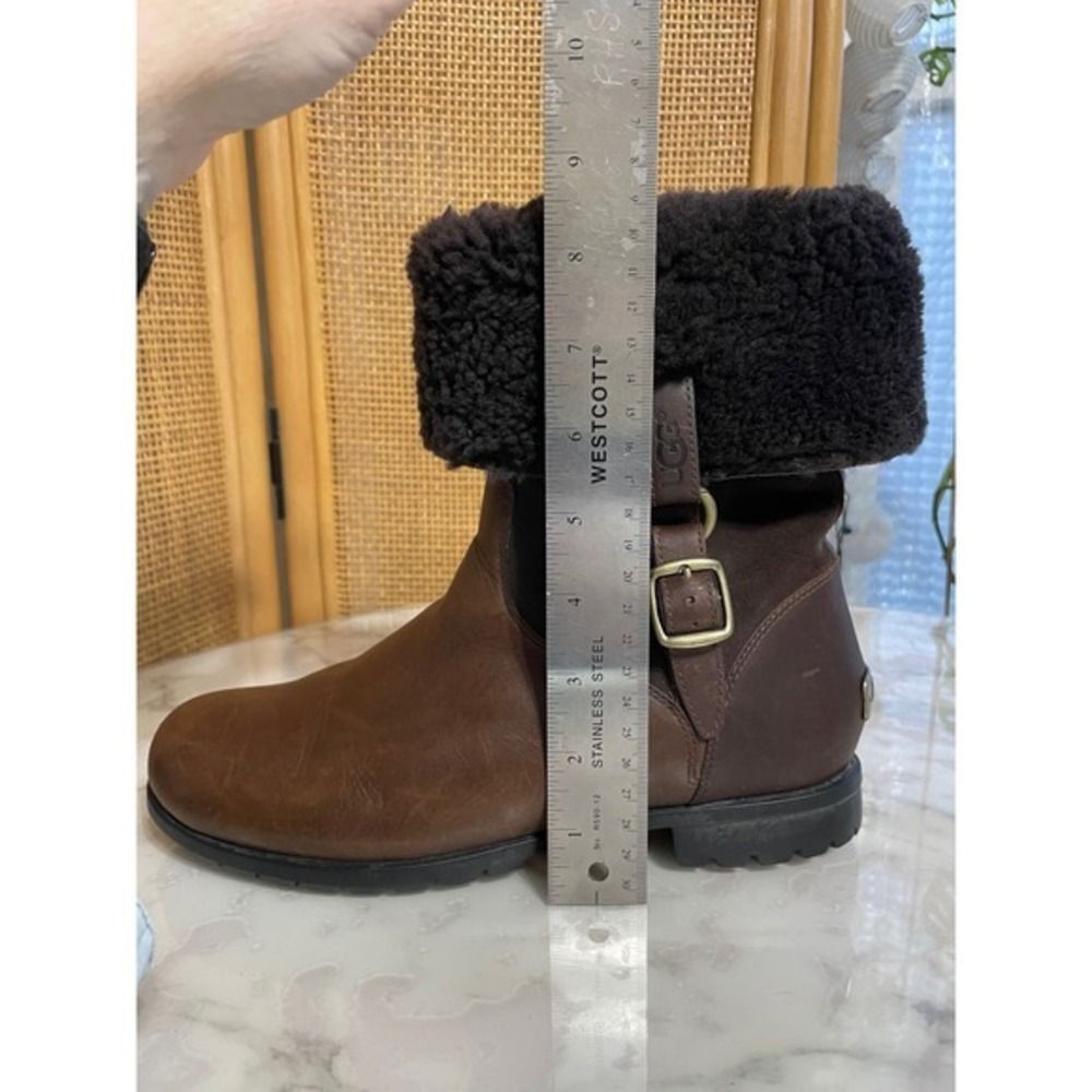 UGG Waterproof, 100% wool lined Bellvue Boots W/8 Brown Leather & Suede 1001926 - Picture 15 of 16